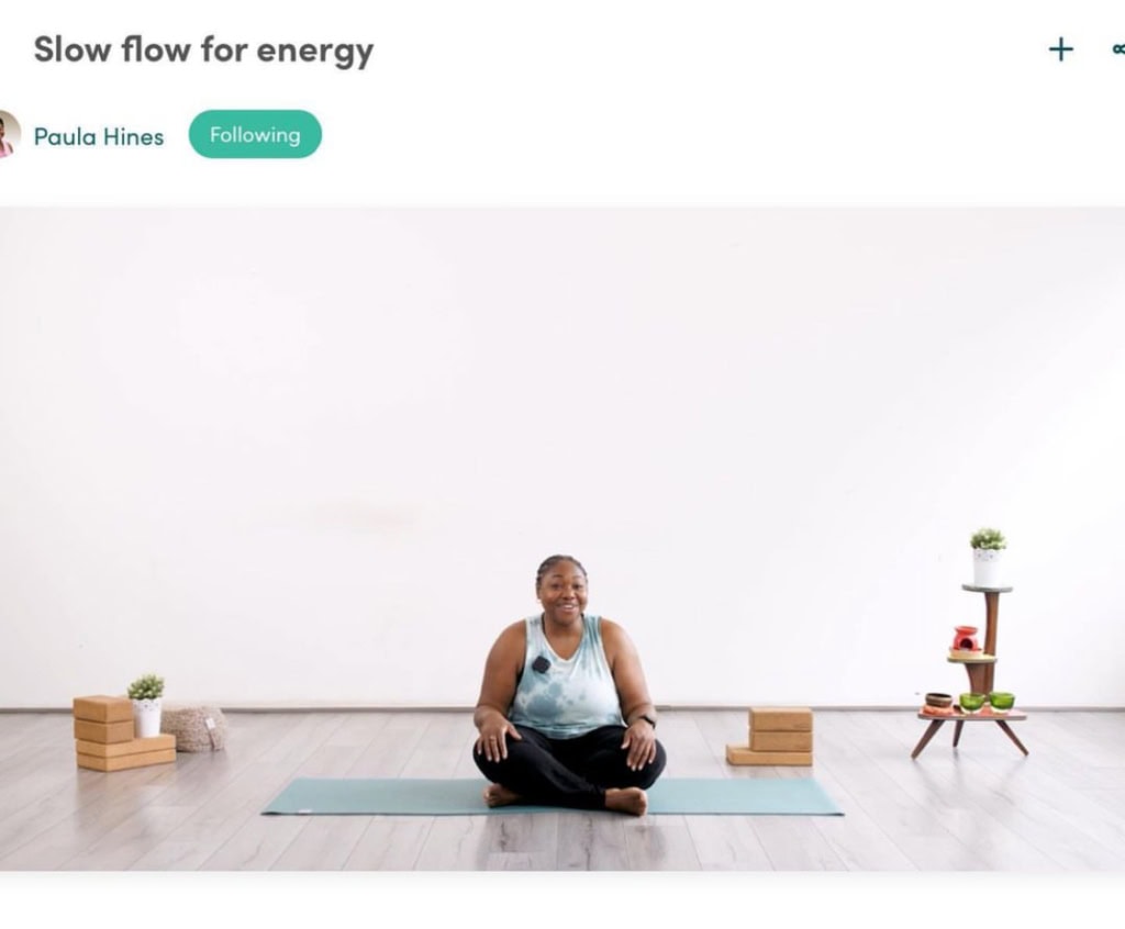 Still from Slow Flow for Energy class on EkhartYoga